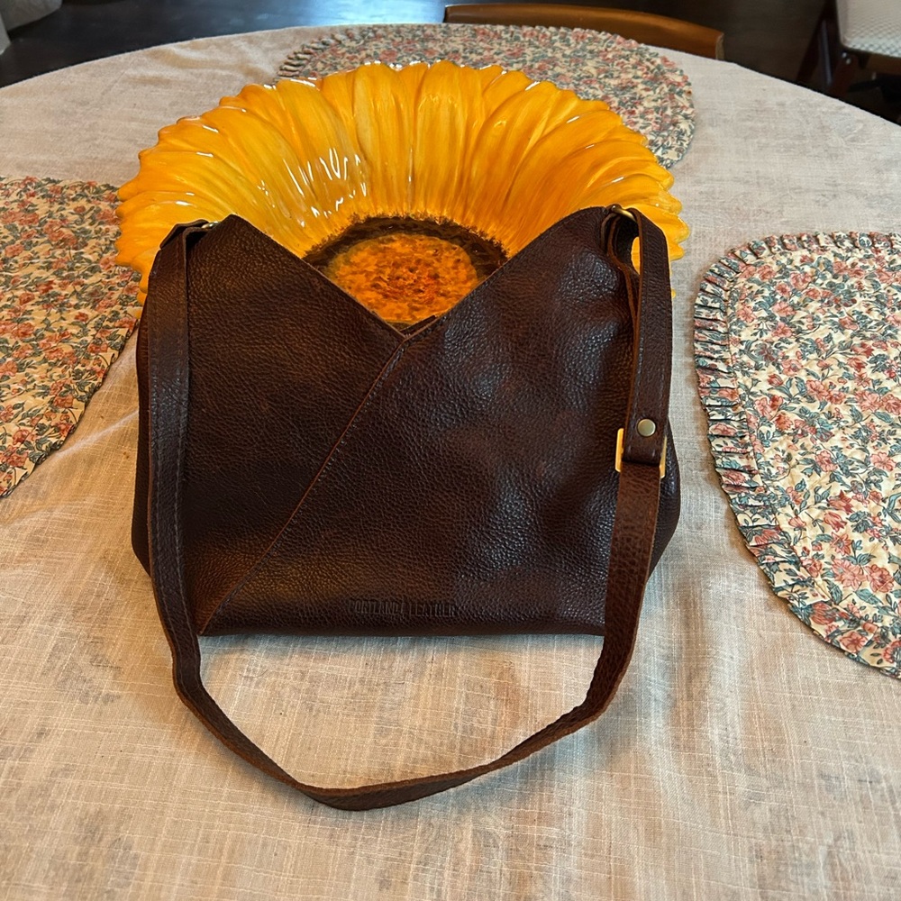 Portland Leather Dark Brown Shoulder Bag